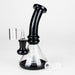 Z7" 2-in-1 Color accented Rig with perc (Banger and Bowl Included) Glass Rig 777 Smoke Black