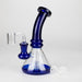 Z7" 2-in-1 Color accented Rig with perc (Banger and Bowl Included) Glass Rig 777 Smoke Blue