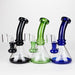Z7" 2-in-1 Color accented Rig with perc (Banger and Bowl Included) Glass Rig 777 Smoke