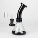 Z7" 2-in-1 Color accented Rig with perc (Banger and Bowl Included) Glass Rig 777 Smoke