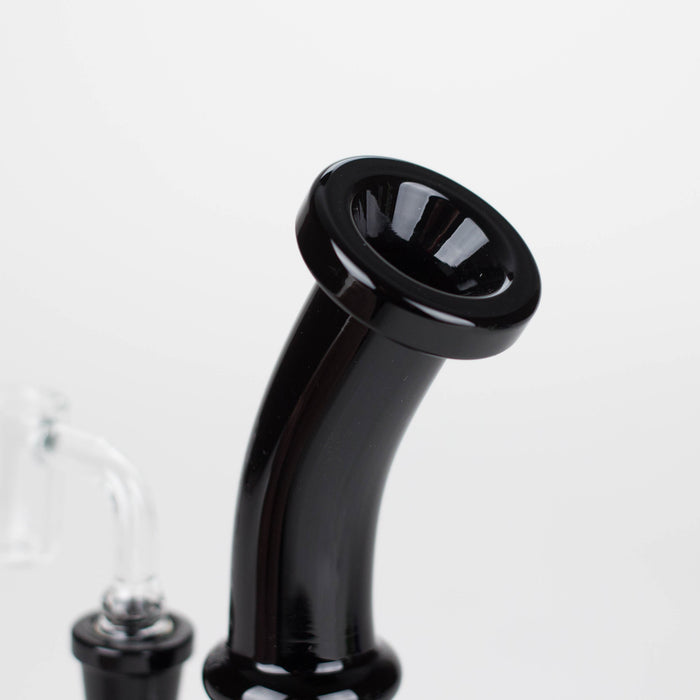 Z7" 2-in-1 Color accented Rig with perc (Banger and Bowl Included) Glass Rig 777 Smoke