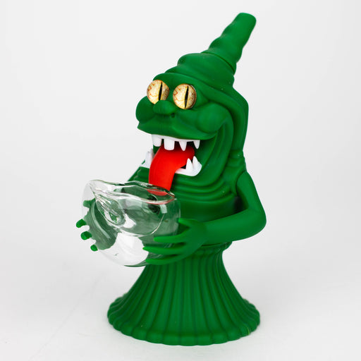 6" Green faced monster smoke water pipe [H258] Resin · Silicone · Plastic Bong YHS Smoke