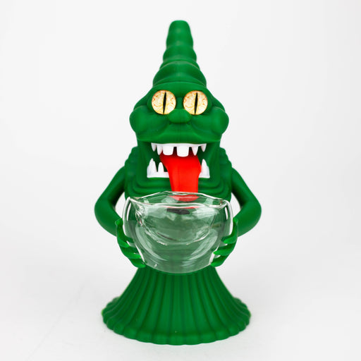6" Green faced monster smoke water pipe [H258] Resin · Silicone · Plastic Bong YHS Smoke