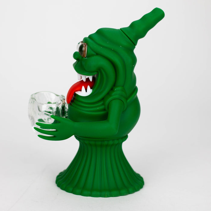6" Green faced monster smoke water pipe [H258]