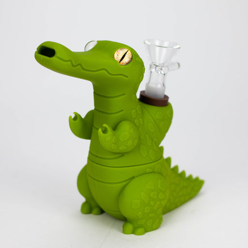 6" Crocodile water pipe-Assorted [H252] Resin · Silicone · Plastic Bong YHS Smoke