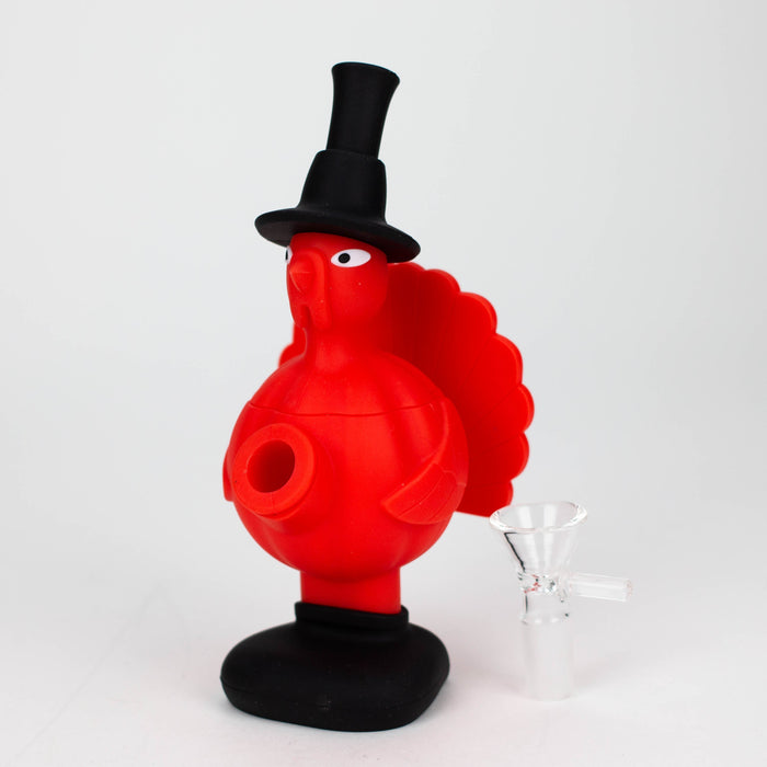 7" Turkey water pipe-Assorted [H248] Resin · Silicone · Plastic Bong YHS Smoke