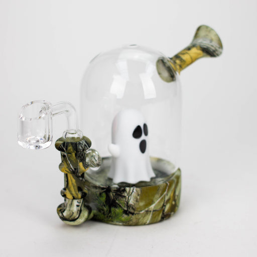 6'' Ghost Rig-Assorted [H194A] Resin · Silicone Rig YHS Smoke
