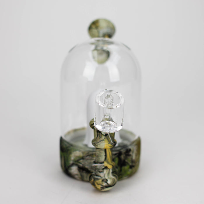 6'' Ghost Rig-Assorted [H194A] Resin · Silicone Rig YHS Smoke