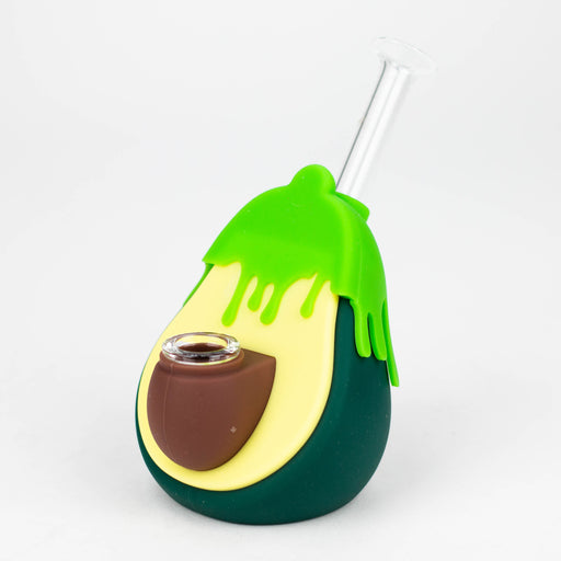 6" Avocado water pipe [H357] Resin · Silicone · Plastic Bong YHS Smoke