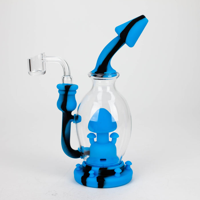 9'' Mushroom Rig-Assorted [H205] Resin · Silicone Rig YHS Smoke