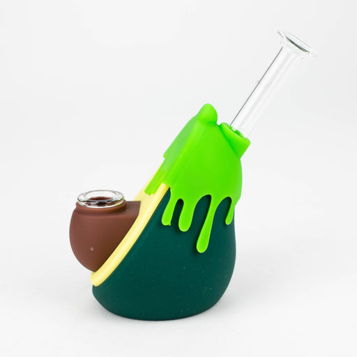 6" Avocado water pipe [H357] Resin · Silicone · Plastic Bong YHS Smoke