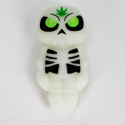 3.5" Skull Silicone hand Pipe with glow [H288G] Silicone Pipe YHS Smoke