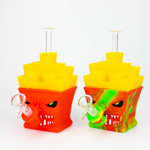 8" French fries water pipe [H343] - Assorted Resin · Silicone · Plastic Bong YHS Smoke