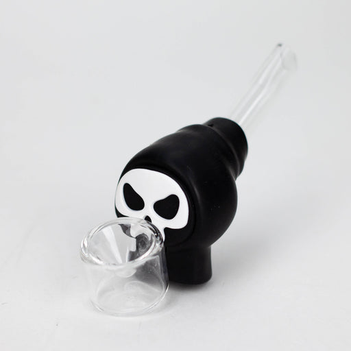 4" Skull Cap hand pipe-Assorted [H283] Silicone Pipe YHS Smoke