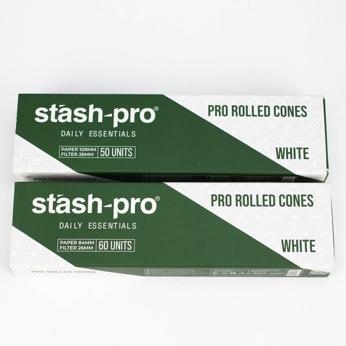 Stash-Pro |  Bleached (White) Pro rolled Cones