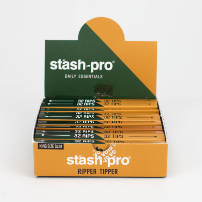 Stash-Pro | Ripper Tipper Unbleached King size slim Box of 10 King Size Stash-Pro