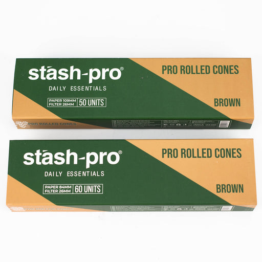 Stash-Pro | Unbleached (Brown) Pro rolled Cones Pre-rolled Cone (Display Pack) Stash-Pro