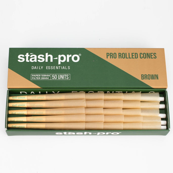 Stash-Pro |  Unbleached (Brown) Pro rolled Cones