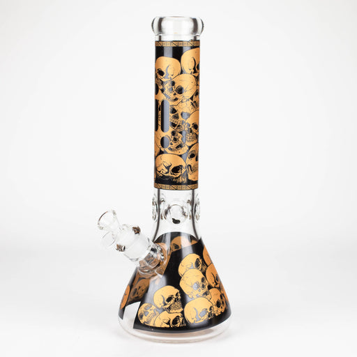Infyniti | 14" Skull beaker 7 mm glass bong Glass Bong ONE Dark Yellow