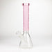 COBRA | 14" sandblasted geometric graphic 7 mm glass bong [YY02] Glass Bong JJ Distribution Pink