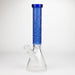 COBRA | 14" sandblasted geometric graphic 7 mm glass bong [YY01] Glass Bong JJ Distribution Blue