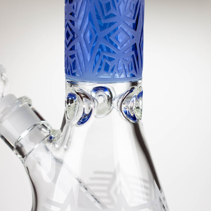 COBRA | 14" sandblasted geometric graphic 7 mm glass bong [YY01] Glass Bong JJ Distribution