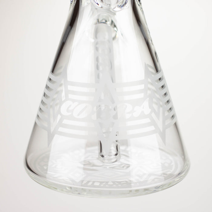 COBRA | 14" sandblasted geometric graphic 7 mm glass bong [YY01] Glass Bong JJ Distribution
