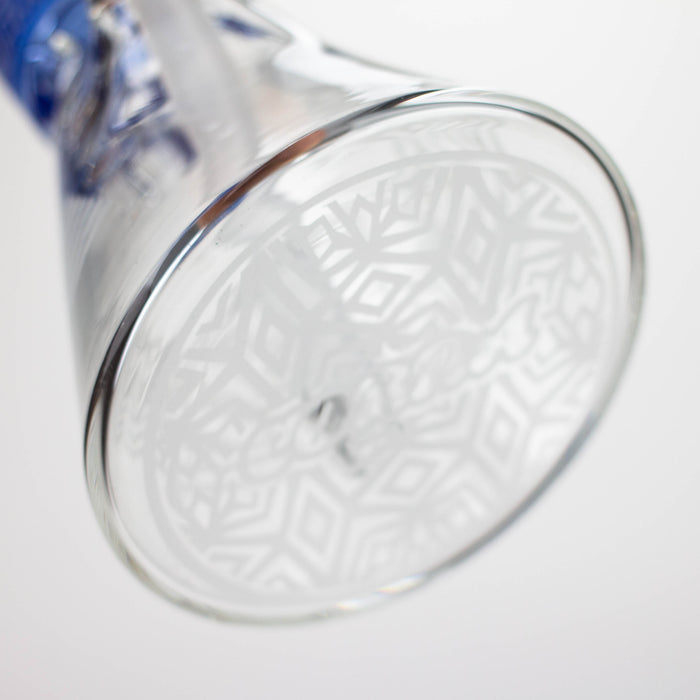 COBRA | 14" sandblasted geometric graphic 7 mm glass bong [YY01] Glass Bong JJ Distribution