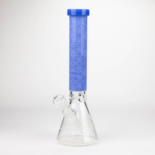 COBRA | 14" sandblasted geometric graphic 7 mm glass bong [YY01] Glass Bong JJ Distribution Jade Blue
