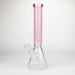 COBRA | 14" sandblasted geometric graphic 7 mm glass bong [YY01] Glass Bong JJ Distribution Pink