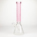 COBRA | 14" sandblasted geometric graphic 7 mm glass bong [YK08] Glass Bong JJ Distribution Pink
