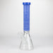 COBRA | 14" sandblasted geometric graphic 7 mm glass bong [YK08] Glass Bong JJ Distribution Jade Blue
