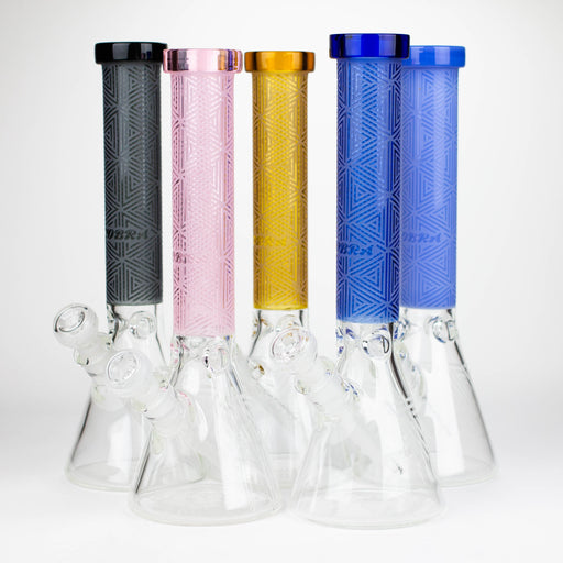 COBRA | 14" sandblasted geometric graphic 7 mm glass bong [YK05] Glass Bong JJ Distribution