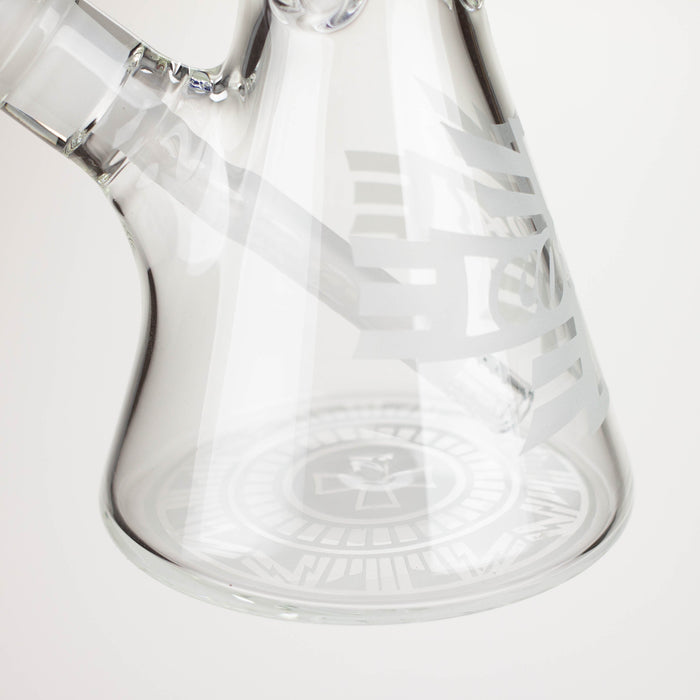 COBRA | 14" sandblasted geometric graphic 7 mm glass bong [YY03]