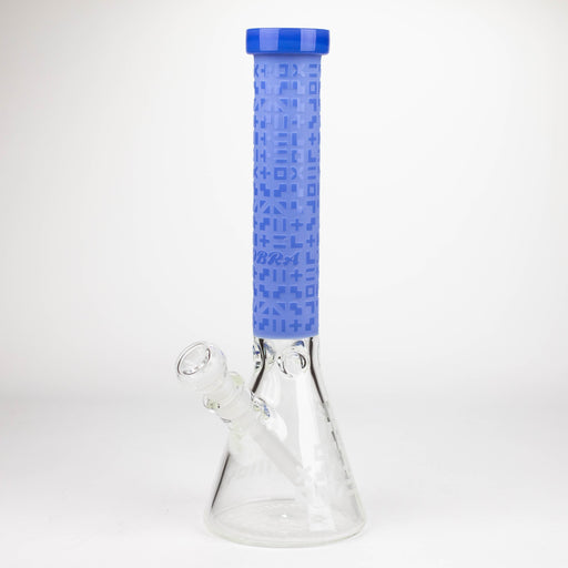 COBRA | 14" sandblasted geometric graphic 7 mm glass bong [YY02] Glass Bong JJ Distribution Jade Blue