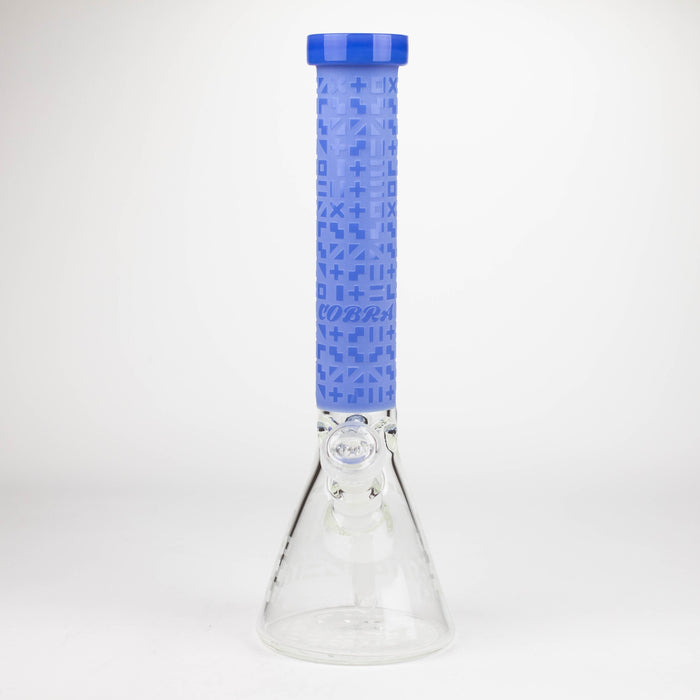 COBRA | 14" sandblasted geometric graphic 7 mm glass bong [YY02] Glass Bong JJ Distribution