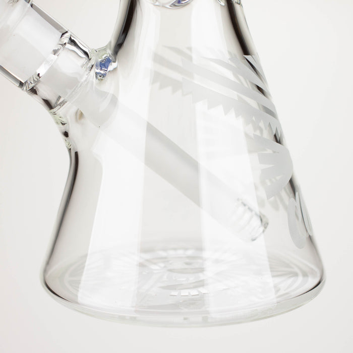 COBRA | 14" sandblasted geometric graphic 7 mm glass bong [YK08] Glass Bong JJ Distribution