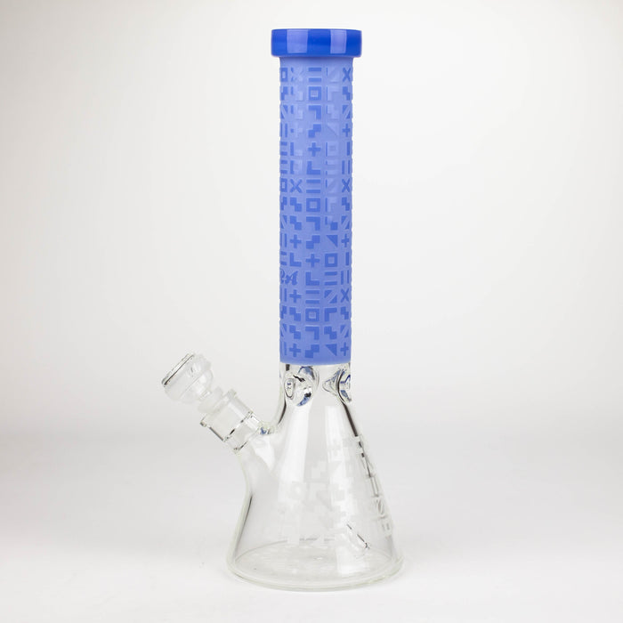 COBRA | 14" sandblasted geometric graphic 7 mm glass bong [YY02] Glass Bong JJ Distribution