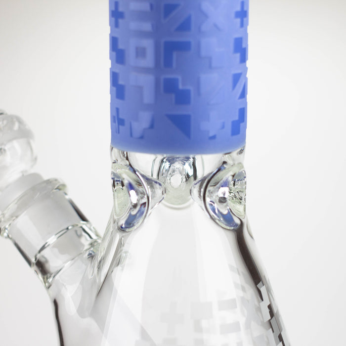 COBRA | 14" sandblasted geometric graphic 7 mm glass bong [YY02] Glass Bong JJ Distribution