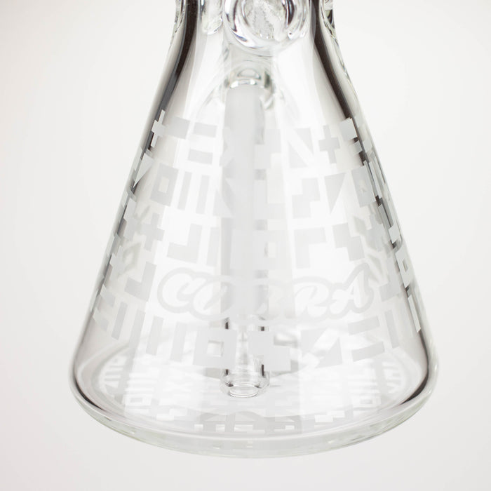 COBRA | 14" sandblasted geometric graphic 7 mm glass bong [YY02] Glass Bong JJ Distribution
