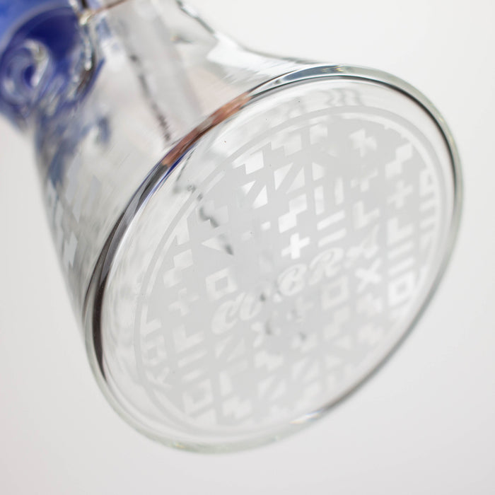COBRA | 14" sandblasted geometric graphic 7 mm glass bong [YY02] Glass Bong JJ Distribution
