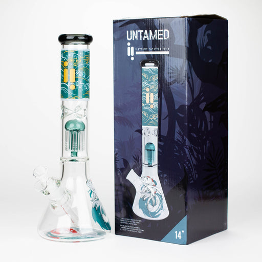 Infyniti | Untamed 14" 7 mm classic beaker water bong - Koi Fish [GP2021] Glass Bong ONE