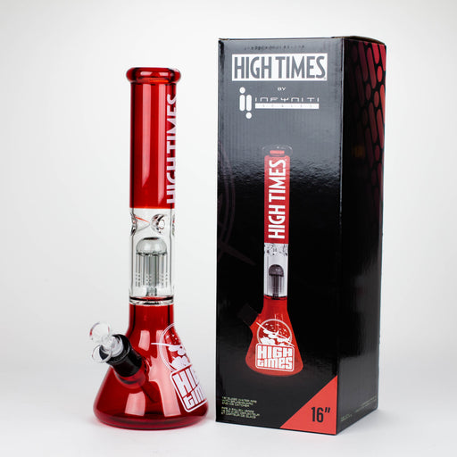 Infyniti | High Times 16" 7 mm classic beaker water bong with tree arm percolator [HIT1090GP] Glass Bong ONE