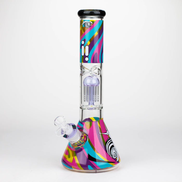 Infyniti | Untamed 14" 7 mm classic beaker water bong - Snail [GP2017] Glass Bong ONE