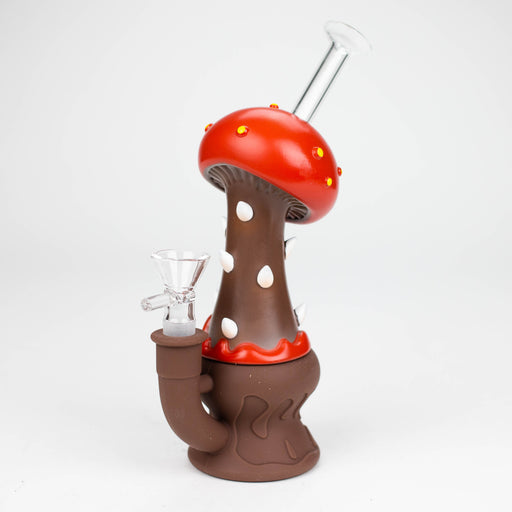 7" Epoxy mushroom water pipe-Assorted [H328] Resin · Silicone · Plastic Bong YHS Smoke