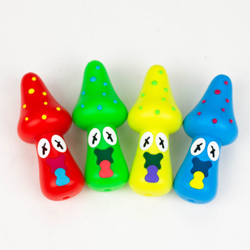 3.5" Mushroom hand pipe-Assorted [H307] Silicone Pipe YHS Smoke