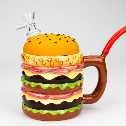 Cermic Hamburger Mug Water Pipe [H319] Ceramic Bong YHS Smoke