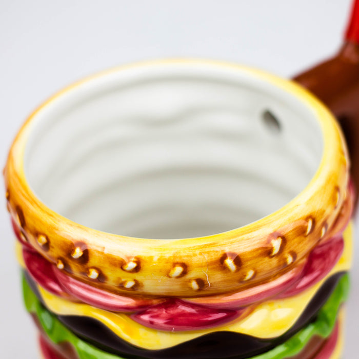 Cermic Hamburger Mug Water Pipe [H319]