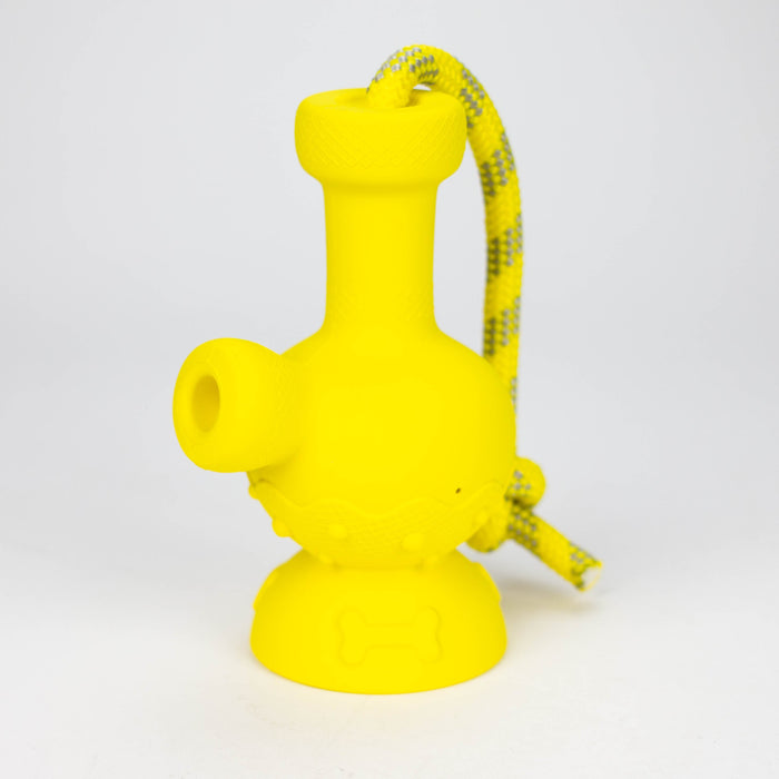 PUFF PALZ | Tug & Toke rubber dog toy For Pet BG Sales Yellow