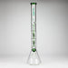 GENIE | 24" 9mm Triple Percolator Beaker Glass Bong [GB1907] Glass Bong ONE Green